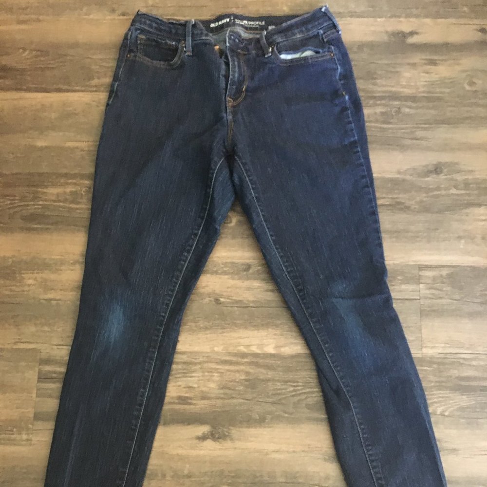 Old Navy Curvy Dark Wash Mid-Rise Jeans